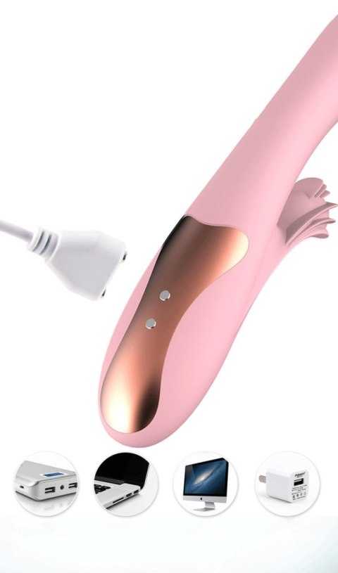 Lilo – Zmysłowy Wibrator z Funkcją Podgrzewania i Podwójną Stymulacją USB – Różowy