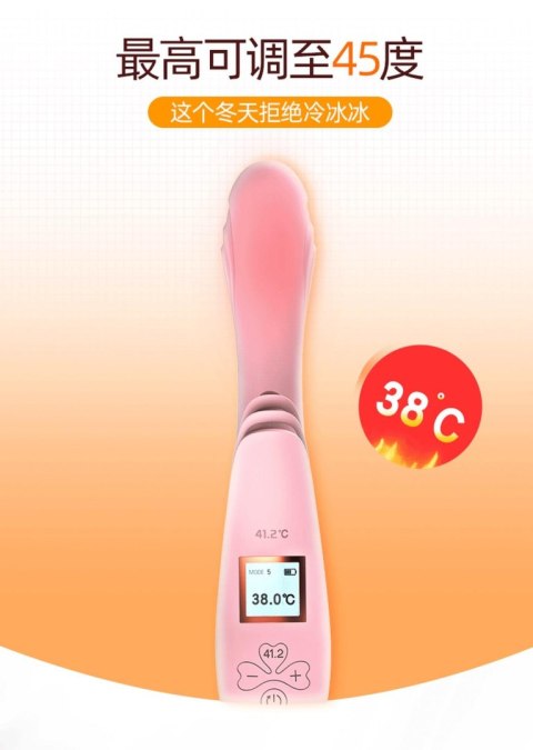 Lilo – Zmysłowy Wibrator z Funkcją Podgrzewania i Podwójną Stymulacją USB – Różowy
