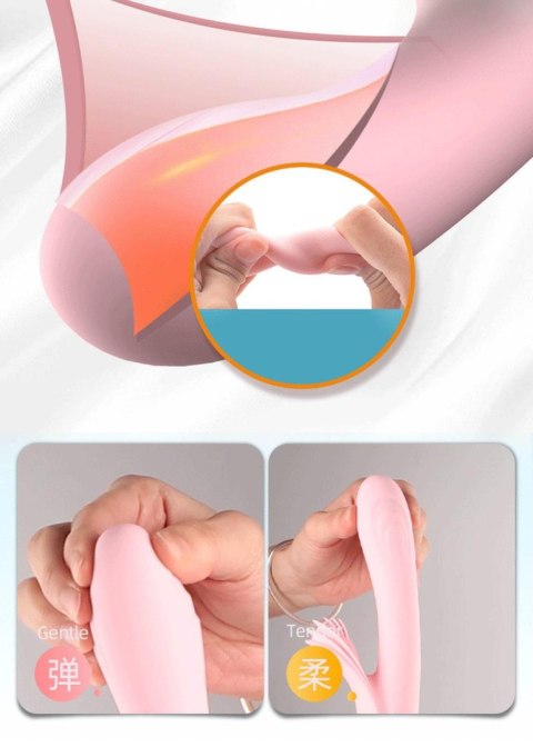 Lilo – Zmysłowy Wibrator z Funkcją Podgrzewania i Podwójną Stymulacją USB – Różowy