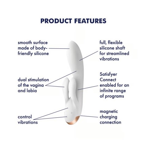 Double Flex Connect App white Satisfyer - Triple A Marketing GmbH