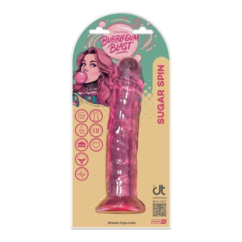 BUBBLEGUM BLAST SUGAR SPIN PINK CLASSIC JELLY 8,3 INCH DONG TONGA