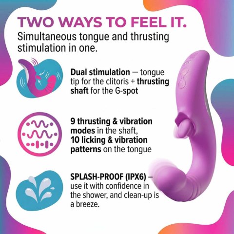 Good Vibes Only - Thrusting Tongue Vibrator - Pink ONE-DC B.V.