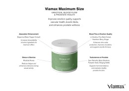 MAXIMUM SIZE - 60 Capsules VIAMAX