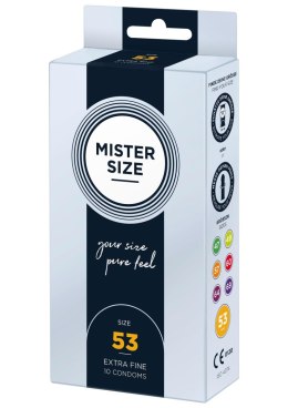 MISTER SIZE 53mm Condoms 10pcs Natural SCALA