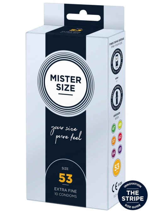 MISTER SIZE 53mm Condoms 10pcs Natural SCALA
