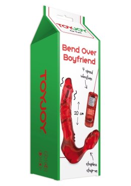 Wibrator-Dildo Bend Over Boyfriend Strapless Czerwony
