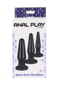 Zestaw eleganckich korków analnych Best Butt Buddies – Czarny