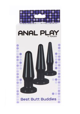 Zestaw eleganckich korków analnych Best Butt Buddies – Czarny