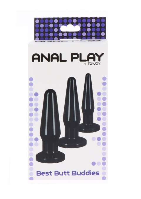 Zestaw eleganckich korków analnych Best Butt Buddies – Czarny