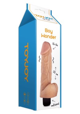 Boy Wonder Wibrujący Realistyczny Dildo 20 cm w Kolorze Jasnej Skóry