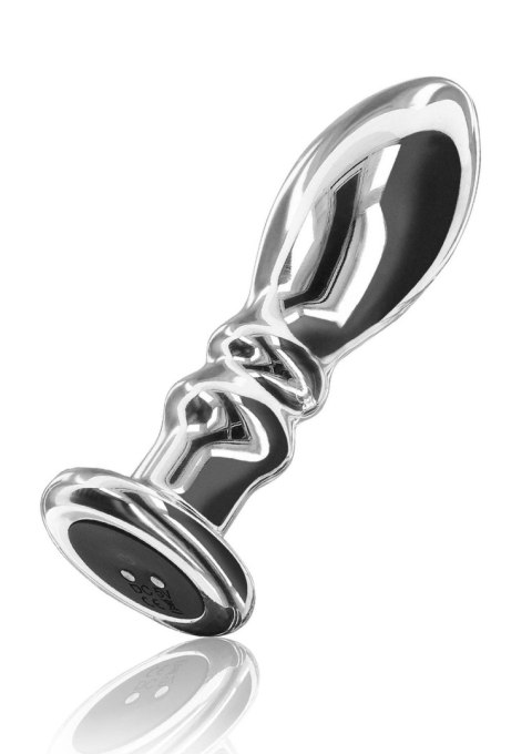 Elegancki Srebrny Wibrujący Korek Analny Slider