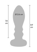Elegancki Srebrny Wibrujący Korek Analny Slider