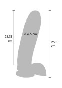 Wibrator Dildo Realistyczny z Jądrami Get Real, Cielisty, 25,5 cm