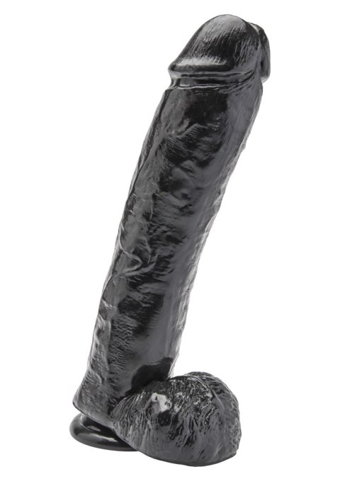 Realistyczne Dildo z Jajami – Czarne, 28 cm