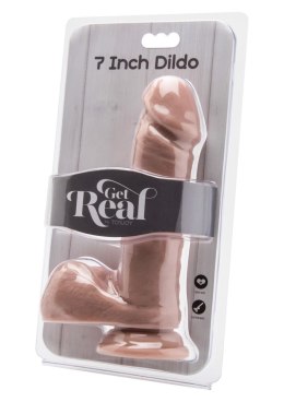 Dildo Realistyczne z Jądrami Get Real – Cielisty Odcień, 18 cm