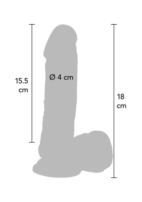 Realistyczny Dildo-Wibrator z Jądrami w Odcieniu Jasnej Skóry, 7 cali