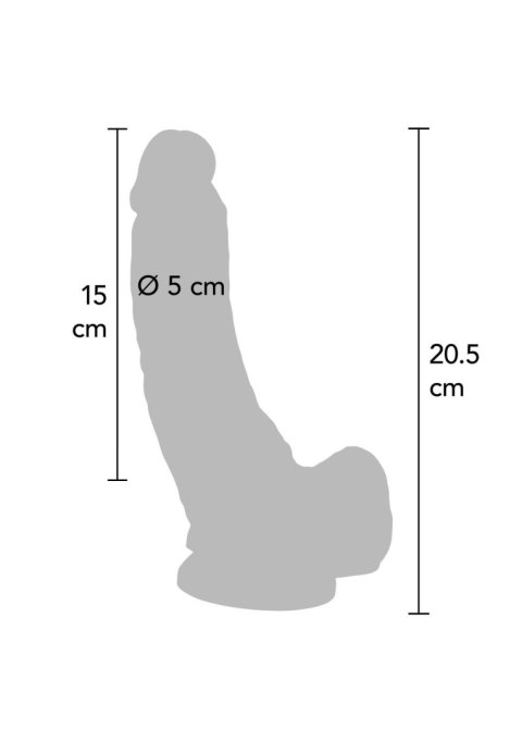 Realistyczne Dildo Get Real z Jądrami – Czarne (20,5 cm)