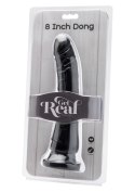 Realistyczne Dildo 'Get Real' 8 cali – Głęboka Czerń