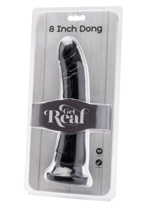Realistyczne Dildo 'Get Real' 8 cali – Głęboka Czerń