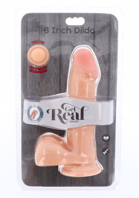Realistyczne Dildo o Podwójnej Gęstości z Jądrami, 20,5 cm, Cielisty Odcień