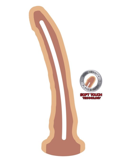 Dildo Dual Density 9 cali - Jasny odcień skóry