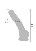 Realistyczne Dildo Happy Dicks z Jąderkami, Różowe, 19 cm