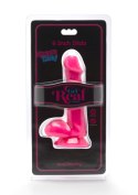 Realistyczne Dildo Happy Dicks – Różowe, z Jądrami, 15 cm