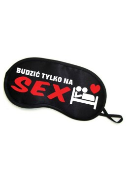 Elegancka maska-opaska na oczy „BUDZIĆ TYLKO NA SEX”