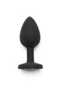 Tęczowa Biżuteria Analna „Booty Jewel” – Mała, Czarna