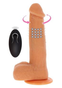 Zmysłowe Dildo Wibrujące z Obrotowymi Kulkami – Realistyczny Odcień Jasnej Skóry