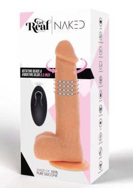 Zmysłowe Dildo Wibrujące z Obrotowymi Kulkami – Realistyczny Odcień Jasnej Skóry
