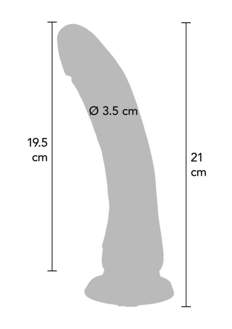 Realistyczne dildo silikonowe 21 cm w cielistym odcieniu