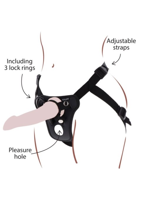 Czarna Uprząż Strap-On Pleasure
