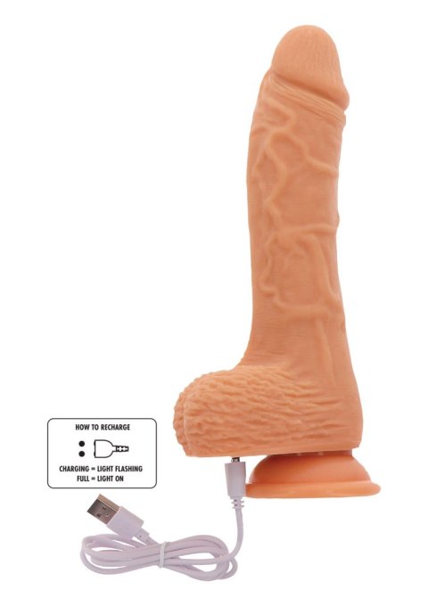 Realistyczne Dildo z Pchnięciami, Obrotami i Wibracjami – Subtelny Odcień Skóry