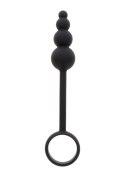 Czarny Korek Analny 'Wąż' z Pierścieniem na Penisa
