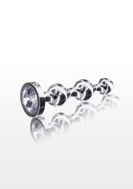 Luksusowy Korek Analny Diamond Star – Srebrny, Duży