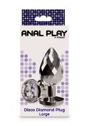 Disco Diamond Plug Srebrny – Rozmiar L