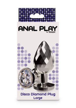 Disco Diamond Plug Srebrny – Rozmiar L