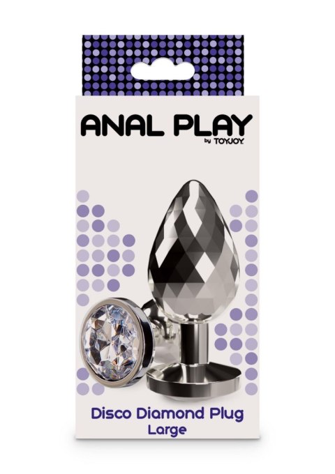 Disco Diamond Plug Srebrny – Rozmiar L