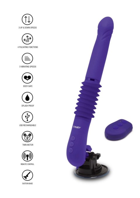 Wibrator Przesuwny Magnum Opus Supreme Thruster 2 Fioletowy