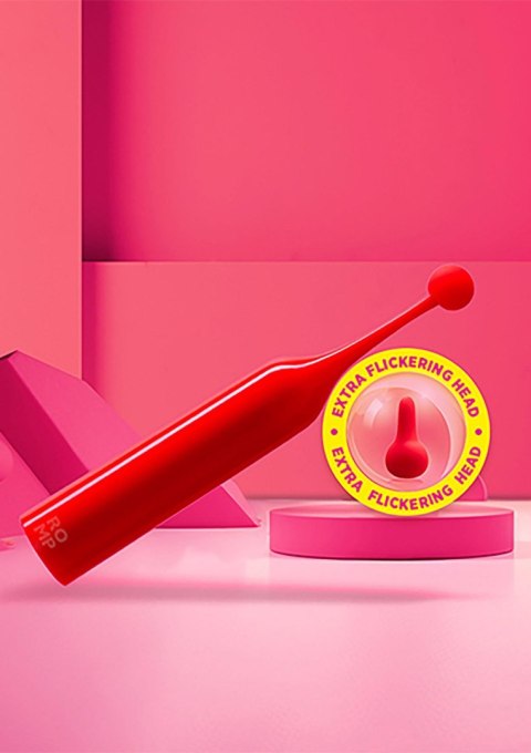 ROMP Pop Red – Wibrator z wymiennymi końcówkami