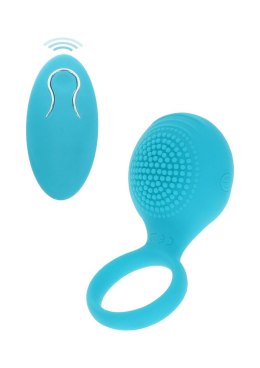 Wibrujący Pierścień Erekcyjny Tickle Brush – Błękitny