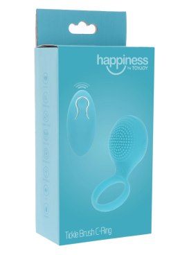 Wibrujący Pierścień Erekcyjny Tickle Brush – Błękitny