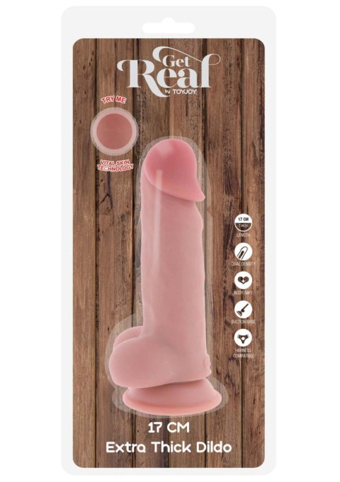 Luksusowe Realistyczne Dildo z Podwójną Gęstością TPE, 17 cm