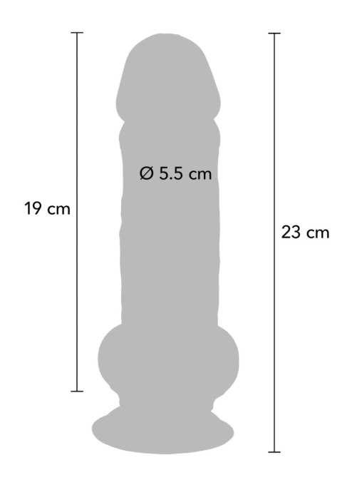 Luksusowe Dildo Realistyczne o Podwójnej Gęstości, TPE, 23 cm