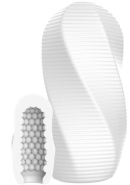 TOYJOY HERO Masturbator Medium Swirl – Biała Spirala Przyjemności
