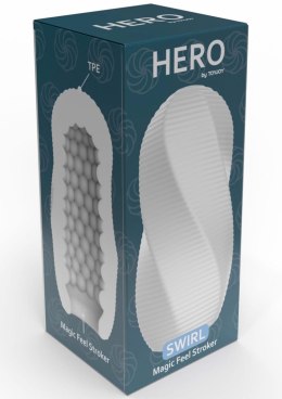 TOYJOY HERO Masturbator Medium Swirl – Biała Spirala Przyjemności