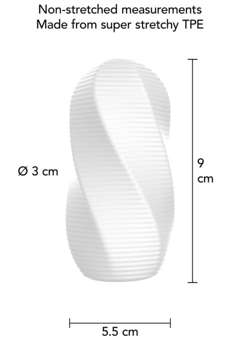 TOYJOY HERO Masturbator Medium Swirl – Biała Spirala Przyjemności