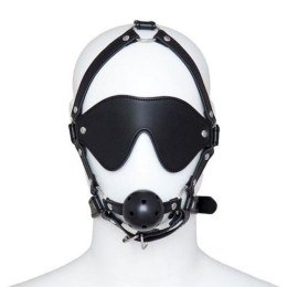 Elegancka Uprząż na Twarz z Maską i Kneblem Total Head Harness Restraint, Czarna