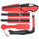 Zestaw do Bondage z Pejczem - Czerwień